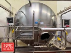 DCI 4,000 Gallon Jacketed Horizontal Tank, S/N: 86-D-32989 with Vertical Agitation