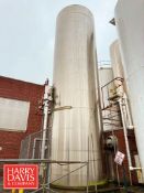 Walker 30,000 Gallon S/S Silo, Model: VSHT , S/N: WEP-103958 with Horizontal Agitation, Inlet/Outlet
