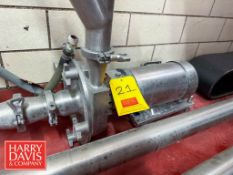 Centrifugal Pump with 2 HP 1,750 RPM Motor: Mounted on S/S Base