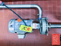 Fristam Centrifugal Pump, Model: FPX 3541-185 with 5 HP 1,745 RPM Motor: Mounted on S/S Base