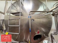 DCI 8,000 Gallon S/S Horizontal Tank, S/N: 87-D-34696-A with S/S Front, Vertical Agitation and Air