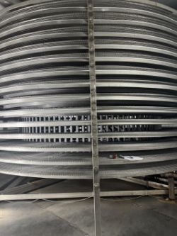 Spiral Freezer with S/S Belt: 40" Width, Evaporators and Variable-Frequency Drive (5" Spacing