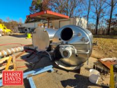 S/S 1,000 Gallon Vertical Jacketed Processing Tank with Vertical Agitator