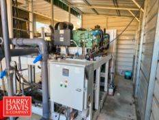 Outside Exterior Wall, Skidded Chiller System with Freon Compressors (Stand Alone Cooling System not