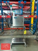 Domino Inkjet Printer, Model: Ax350i: Mounted on S/S Cart