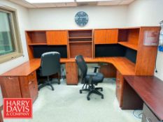(3) Desks, (3) Chairs and (2) File Cabinets