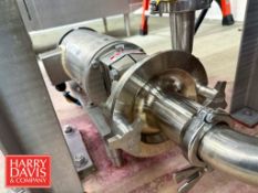 Fristam Centrifugal Pump, Model: FPX712-100 with 3 HP 3,470 RPM Motor (Subject to BULK BID: Lot 65)