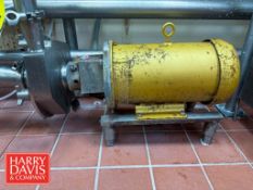 Fristam Centrifugal Pump, Model: FPX1741-195 with 5 HP 1,750 RPM Motor