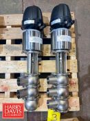 NEW 2024 GEA Air Valves: (1) 2-Way and (1) 3-Way 2” Mixproof Air Valves with Top Actuators, S/N: 168