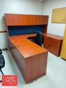 Desk, Office Chair, (2) Chairs and Cabinet