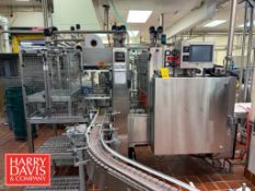 Poly Pack Case Wrapper, Model: Dairy-24, S/N: 3489 with Heat Shrink Tunnel, Allen-Bradley Touch