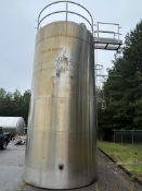 Walker 8,000 Gallon Jacketed All S/S Silo , S/N: VSHT-6450R with Vertical Agitation (Location: Brase