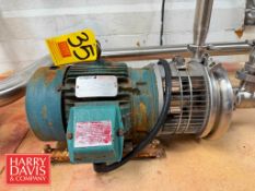 Centrifugal Pump with Reliance Electric 5 HP 1,730 RPM Motor