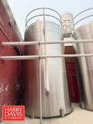 Walker 6,000 Gallon S/S Jacketed Silo, Model: VSHT, S/N: WEP-140237 with Horizontal Agitation, Inlet