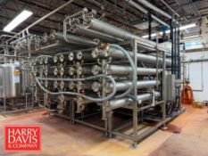5-Stage Reverse Osmosis Filtration Skid with (44) S/S Vessels and (7) Stage and Booster Pumps