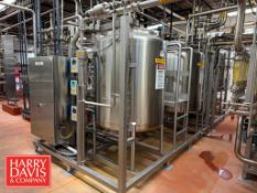 GEA Filtration 400 Gallon x 3 Feed Tank Skid with Endress+Hauser Proline Flow Meters, (2) Enerquip