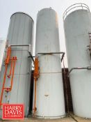 DCI 20,000 Gallon Jacketed Silo, S/N: 92-0-43885-A with Horizontal Agitation, Tri-Clover Valve and