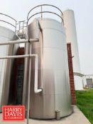 Walker 6,000 Gallon S/S Jacketed Silo, Model: VSHT, S/N: WEP-140236 with Horizontal Agitation, Inlet