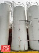 20,000 Gallon Jacketed Silo with Horizontal Agitation, Tri-Clover Valve and CSE Thermometer
