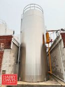 Walker 20,000 Gallon S/S Jacketed Silo, Model: VSHT, S/N: WEP-106243 with Horizontal Agitation, Air