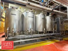 Omni Integrated Solutions 400 Gallon x 4 S/S Tank Skid-Mounted CIP System with (2) Enerquip Heat