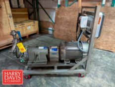 Fristam Booster Pump, Model: FS3532 RG55 with Baldor 25 HP 3,520 RPM Motor: Mounted on S/S Cart with