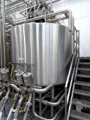 1,000 Gallon Dome-Top Cone-Bottom Jacketed S/S Processor with Vertical Scrape-Surface Agitation, (2)
