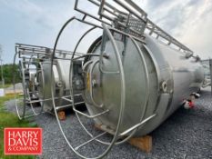 2020 Feldmeier 6,000 Gallon Jacketed S/S Silo, S/N: 19E0888 with Vertical Agitation