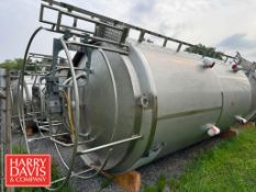 2020 Feldmeier 6,000 Gallon Jacketed S/S Silo, S/N: 19E0887 with Vertical Agitation