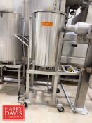 40 Gallon S/S Vertical Tank: Mounted on S/S Cart (Subject to Bulk Bid Lot: 23)