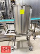 40 Gallon S/S Vertical Tank: Mounted on S/S Cart (Subject to Bulk Bid Lot: 23)
