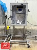 Videojet 1520 Ink Jet Printer: Mounted on S/S Cart with Enclosure