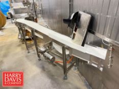S/S Frame Conveyor: 20’ Length x 1” Width with Incline, 45° Turns and Drive