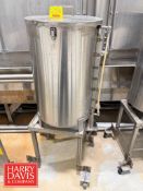 40 Gallon S/S Vertical Tank: Mounted on S/S Cart (Subject to Bulk Bid Lot: 23)