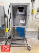 Videojet 1520 Ink Jet Printer: Mounted on S/S Cart with Enclosure