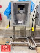 Videojet 1520 Ink Jet Printer: Mounted on S/S Cart with Enclosure