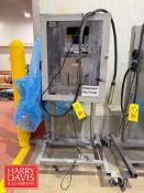 Videojet 1520 Ink Jet Printer: Mounted on S/S Cart with Enclosure
