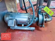 Fristam Centrifugal Pump, Model: FP 353-1 with S/S Motor