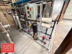 Process and Water Reverse Osmosis Water Purification Skid with (2) Carbon Cartridge Filters, Feed