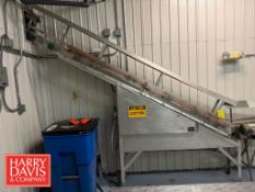 Dyco Inline Conveyor: 12’ Length x 4” Width with Overhead Conveyor: 27' Length