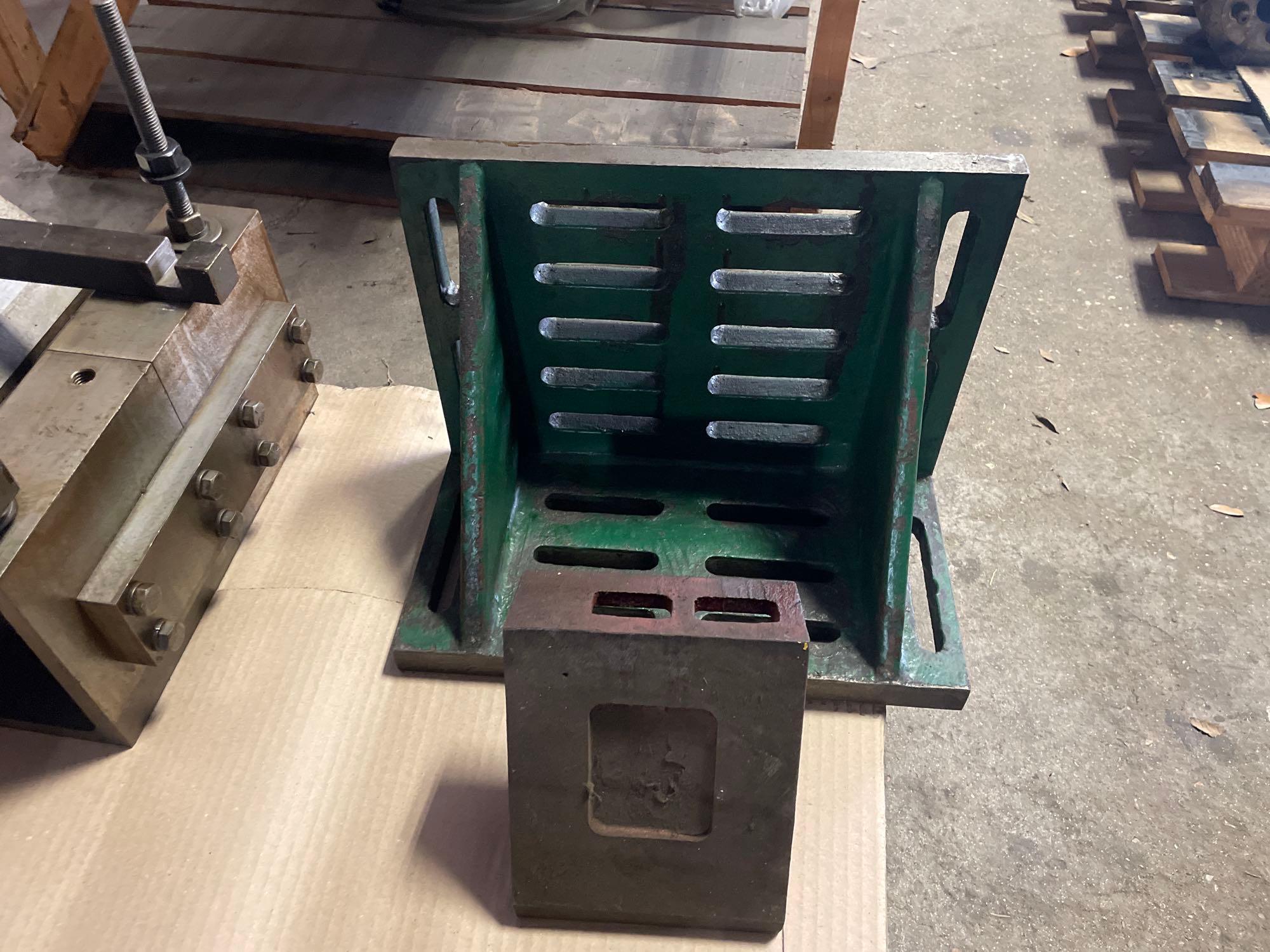 Lot of 2 Angle Plates: (1) 16 X 9 X 12 (1) 6 1/2 X 6 X 8