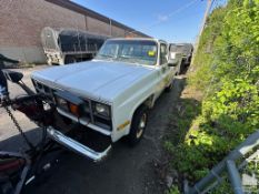 1981 GMC MODEL 3500 SERVICE TRUCK, VIN: 1GDHK34M9BB519675, MANUAL TRANSMISSION, WITH SNOW PLOW AND