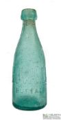 34639 - Civil War-Era Aqua Blue Pony Style Glass Soda Bottle Manufactured For Howell And Smith In...
