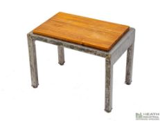 34062 - Original Repurposed C. 1930s American Streamlined Style Simmons Low-Lying Brushed Steel V...
