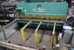 PIRANHA MODEL M 1/4-10 1/4" X 10-FT. HYDRAULIC SHEAR, PIRANHA DIGITAL FRONT OPERATED BACK GAUGE,