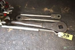 (4) LARGE RATCHETING WRENCHES