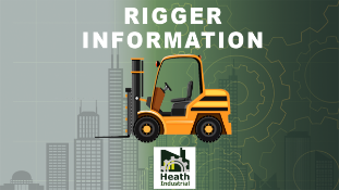 For rigger information, visit heathindustrial.com/riggers. Shipping for many items available. See
