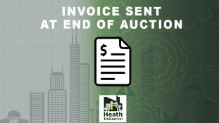 Invoices will be sent at the END OF THE AUCTION. It Will Be Sent To The Email On Your Bidspotter