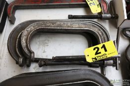 (4) ASSORTED C CLAMPS