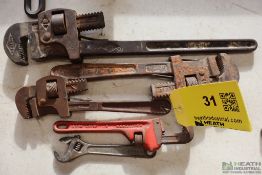 (4) 8 IN -18 IN PIPE WRENCHES